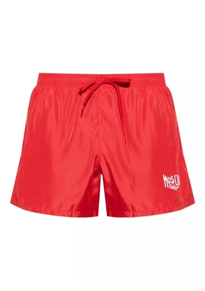 Moschino logo drawstring beachwear - Red