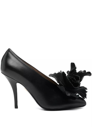 Ferragamo flower-embellished pumps - Black