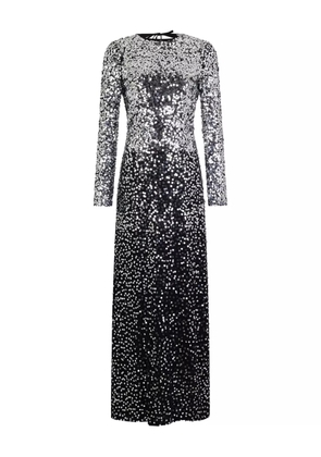 Rabanne sequin ombre-effect long dress - Silver