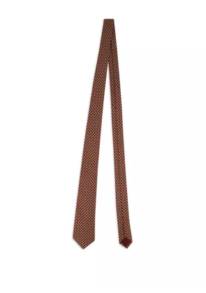 Gucci circles-jacquard silk tie - Red