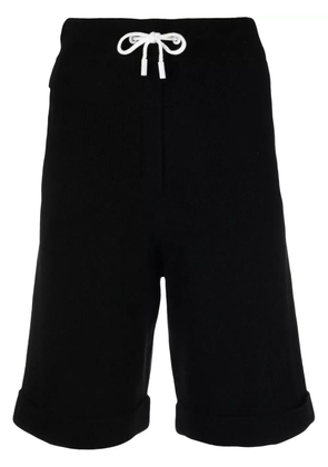 Max & Moi rib-knit merino blend shorts - Black