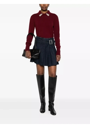 CHIARA BONI La Petite Robe crystal-embellished sweater - Red