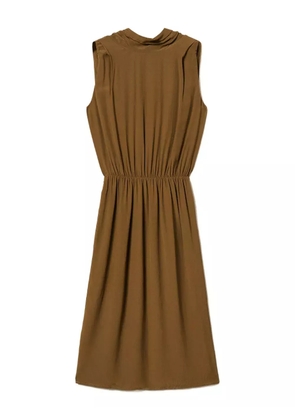 TWINSET sleeveless midi dress - Brown