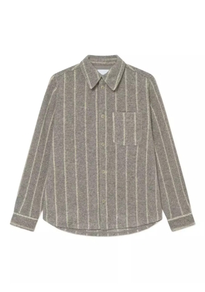 Les Deux Lennon wool pinstripe shirt - Grey