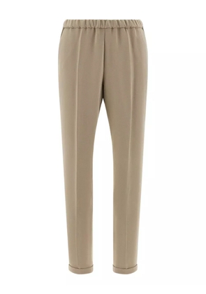 Alberto Biani elasticated pleat trousers - Neutrals