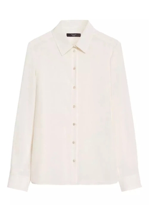 Weekend Max Mara point-collar gathered-cuff shirt - White