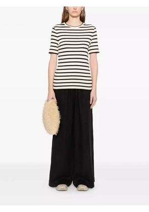 James Perse linen wide-leg trousers - Black