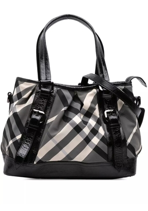 Burberry Pre-Owned 2000-2017 Beat Check Nylon Lowry satchel - Black