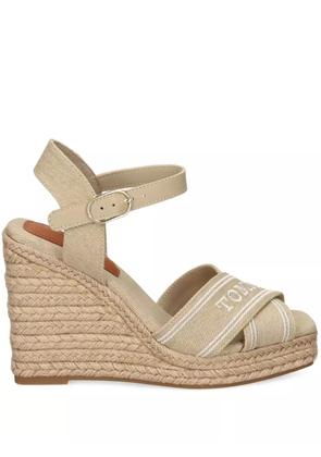 Tommy Hilfiger 100mm logo-strap espadrilles - Neutrals