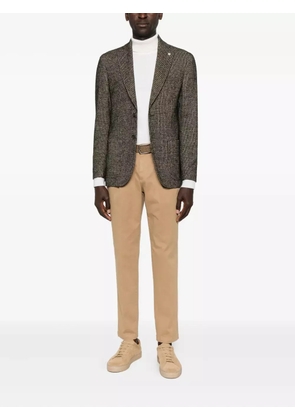 Manuel Ritz pleated twill chino trousers - Neutrals