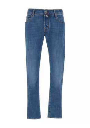 Jacob Cohën Nick logo-patch five-pocket jeans - Blue