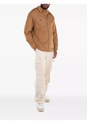 Ferragamo zip hooded jacket - Brown