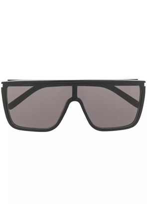 Saint Laurent Eyewear oversized mask sungalsses - Black