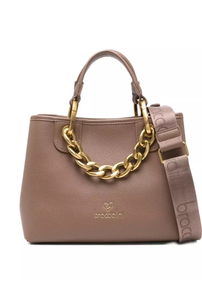 Braccialini leather tote bag - Brown