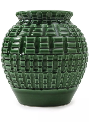 Cabana Geometric vase (25.5cm) - Green