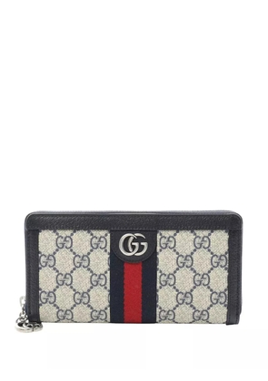 Gucci Pre-Owned 2016-2025 GG Supreme Ophidia Zip Around Wallet long wallets - Brown