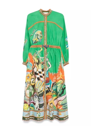 ALEMAIS Lucky Pace shirt dress - Green