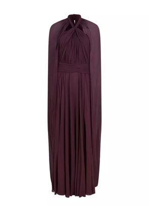 Genny cape-detail maxi dress - Red