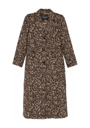 THELAURENT leopard-print single-breasted coat - Neutrals