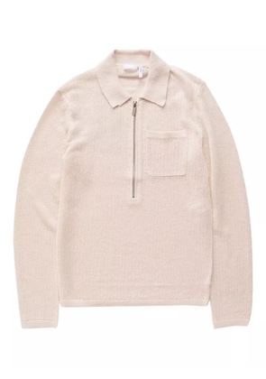 Helmut Lang zip long-sleeve polo sweater - Neutrals