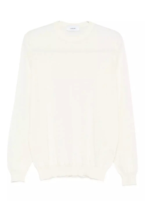 Lardini crew-neck long-sleeve sweater - White