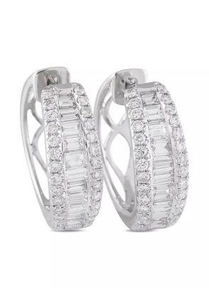 LB Exclusive 18K white gold diamond earrings - Silver