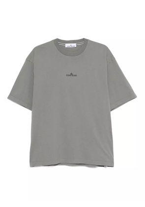Stone Island logo-embroidered T-shirt - Grey