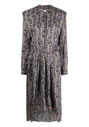 ISABEL MARANT Lokeya floral-print midi dress - Black