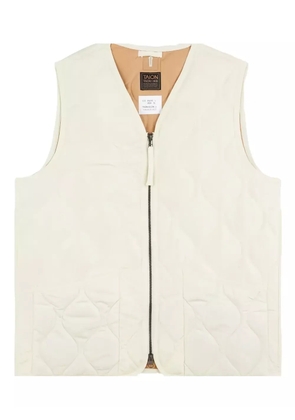 Taion matelassé V-neck gilet - Neutrals