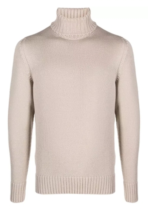 Drumohr roll-neck merino wool jumper - Neutrals