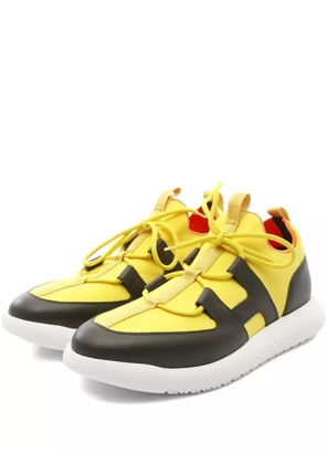 Hermès Pre-Owned 2020 duel leather sneakers - Yellow