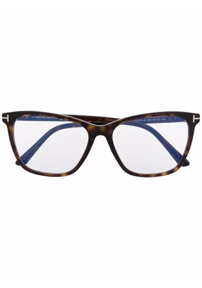 TOM FORD Eyewear tortoise square frame glasses - Brown