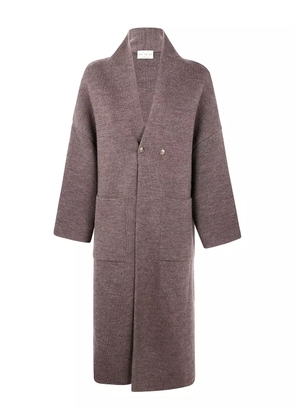 Ma'ry'ya double-breasted pocket coat - Brown