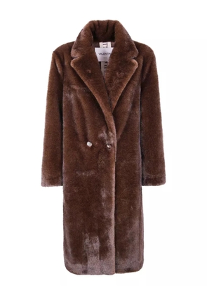VALENTINI 1972 double-breasted faux-fur coat - Brown