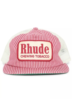 RHUDE embroidered-logo striped cap