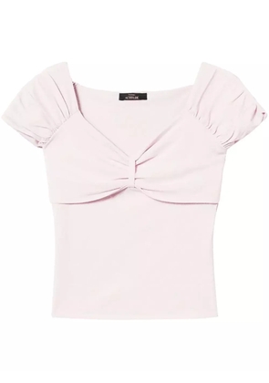TWINSET gathered-detail top - Pink