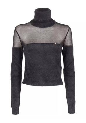 Elisabetta Franchi roll-neck knitted top - Black