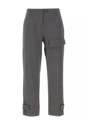 ELENA MIRO` buttoned trousers - Grey