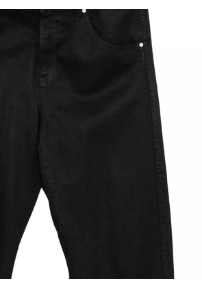 marina yee rolled-hem wide-leg trousers - Black