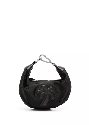 Palm Angels Palm-appliqué satin tote bag - Black