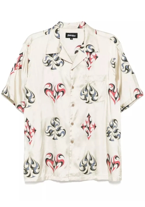 PEACE AND AFTER x Tetsuya Nakamura Playing Cards shirt - Neutrals