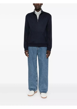 Brett Johnson half-zip sweater - Blue
