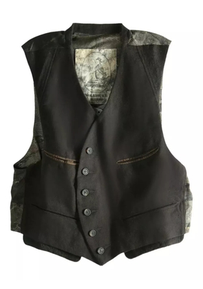 Ziggy Chen button wool gilet - Green