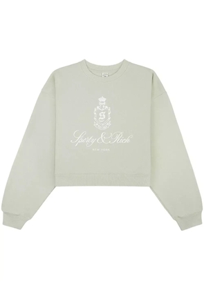 Sporty & Rich Vendome cropped cotton sweatshirt - Green
