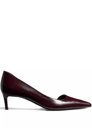 KHAITE pointed toe kitten heel pumps - Red