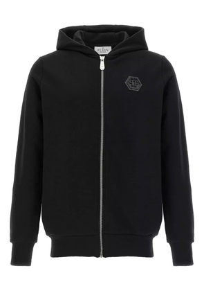 Philipp Plein logo-patch hoodie - Black