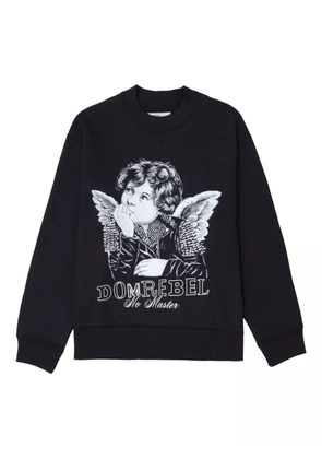 DOMREBEL Lil Reb cherub-print sweatshirt - Black