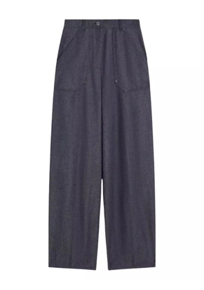 Max Mara high-waisted patch-pocket trousers - Blue