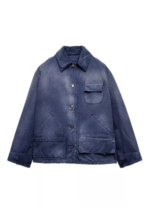 Prada washed canvas jacket - Blue