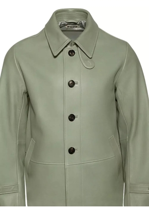 BODE button-fastening leather jacket - Green